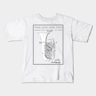 United States Patent Office - Fred J. Marzan Brass Wind Instrument Tuba Kids T-Shirt